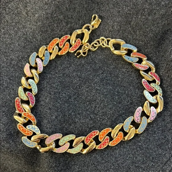 COACH Quilted C-Collar Necklace - Picture 1 of 1